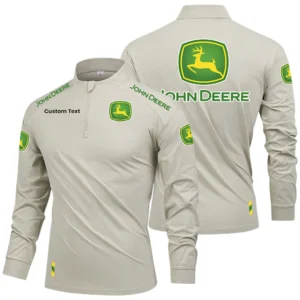 John Deere Limited 2025 Long Sleeve Shirt, Stand Collar Quarter Zip-up Custom Name HIDI050425Y49LMT05JDE