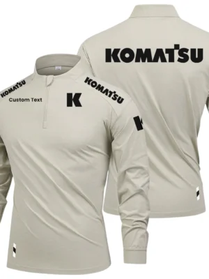Komatsu Limited 2025 Long Sleeve Shirt, Stand Collar Quarter Zip-up Custom Name HIDI050425Y49LMT05KOA