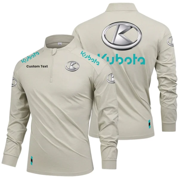 Kubota Limited 2025 Long Sleeve Shirt, Stand Collar Quarter Zip-up Custom Name HIDI050425Y49LMT05KUB