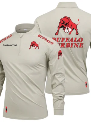 Buffalo Turbine Limited 2025 Long Sleeve Shirt, Stand Collar Quarter Zip-up Custom Name HIDI080425Y49LMT05BUT