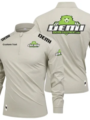 DEMI Limited 2025 Long Sleeve Shirt, Stand Collar Quarter Zip-up Custom Name HIDI080425Y49LMT05DEM