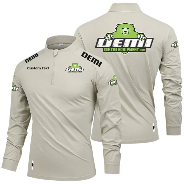 DEMI Limited 2025 Long Sleeve Shirt, Stand Collar Quarter Zip-up Custom Name HIDI080425Y49LMT05DEM