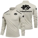 H & S Manufacturing Limited 2025 Long Sleeve Shirt, Stand Collar Quarter Zip-up Custom Name HIDI080425Y49LMT05HSM