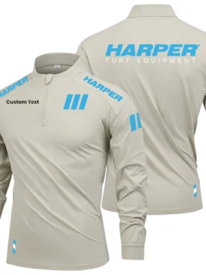 Harper Turf Equipment Limited 2025 Long Sleeve Shirt, Stand Collar Quarter Zip-up Custom Name HIDI080425Y49LMT05HTE
