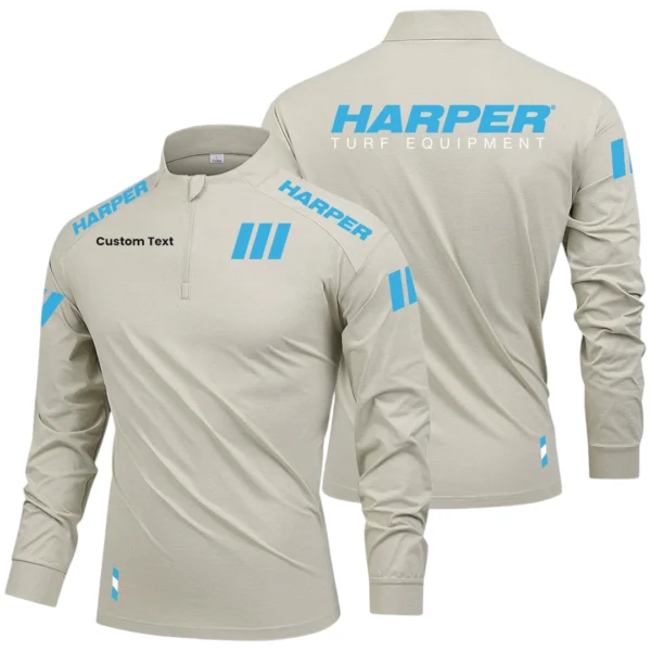 Harper Turf Equipment Limited 2025 Long Sleeve Shirt, Stand Collar Quarter Zip-up Custom Name HIDI080425Y49LMT05HTE