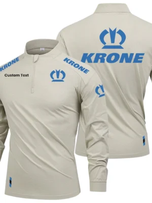 KRONE Limited 2025 Long Sleeve Shirt, Stand Collar Quarter Zip-up Custom Name HIDI080425Y49LMT05KAM