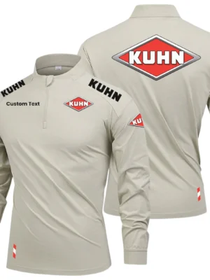 Kuhn Limited 2025 Long Sleeve Shirt, Stand Collar Quarter Zip-up Custom Name HIDI080425Y49LMT05KNA