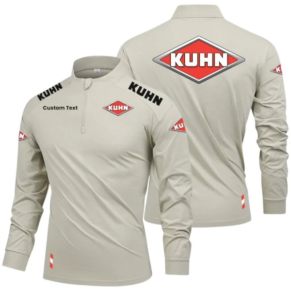 Kuhn Limited 2025 Long Sleeve Shirt, Stand Collar Quarter Zip-up Custom Name HIDI080425Y49LMT05KNA