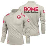 Rome Grinding Solutions Limited 2025 Long Sleeve Shirt, Stand Collar Quarter Zip-up Custom Name HIDI080425Y49LMT05RGS