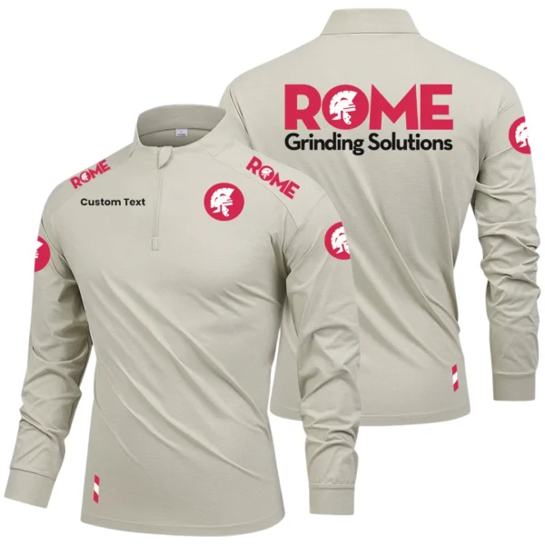 Rome Grinding Solutions Limited 2025 Long Sleeve Shirt, Stand Collar Quarter Zip-up Custom Name HIDI080425Y49LMT05RGS
