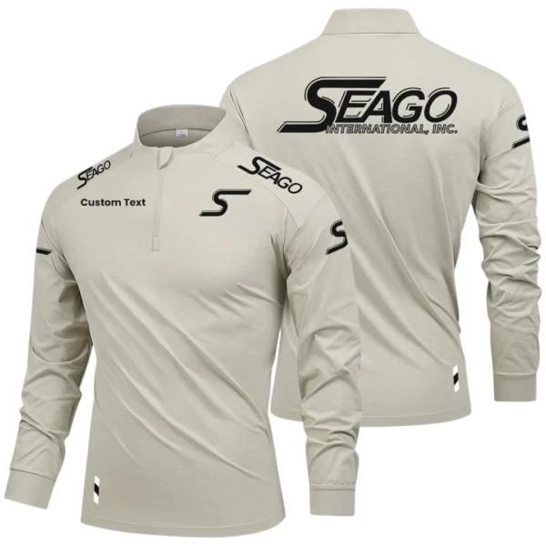 Seago International Limited 2025 Long Sleeve Shirt, Stand Collar Quarter Zip-up Custom Name HIDI080425Y49LMT05SEI