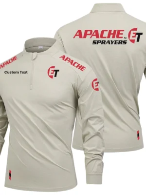 Apache Sprayers Limited 2025 Long Sleeve Shirt, Stand Collar Quarter Zip-up Custom Name HIDI090425Y49LMT05APS