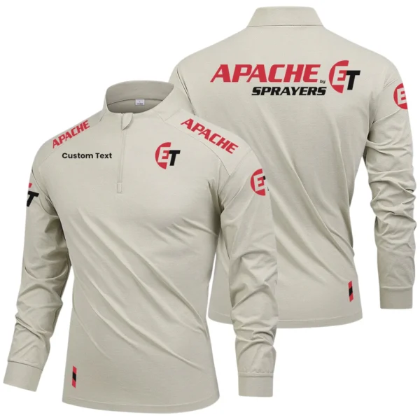 Apache Sprayers Limited 2025 Long Sleeve Shirt, Stand Collar Quarter Zip-up Custom Name HIDI090425Y49LMT05APS