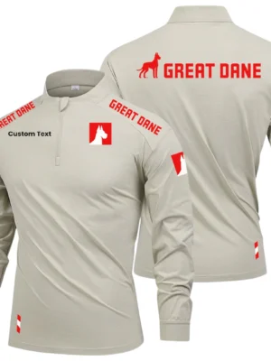 Great Dane Trailers Limited 2025 Long Sleeve Shirt, Stand Collar Quarter Zip-up Custom Name HIDI090425Y49LMT05GDT