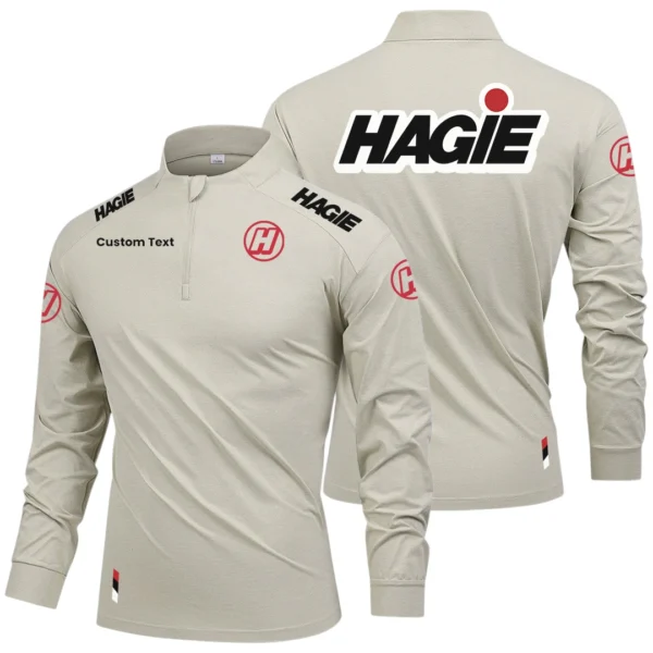 Hagie Limited 2025 Long Sleeve Shirt, Stand Collar Quarter Zip-up Custom Name HIDI090425Y49LMT05HAG