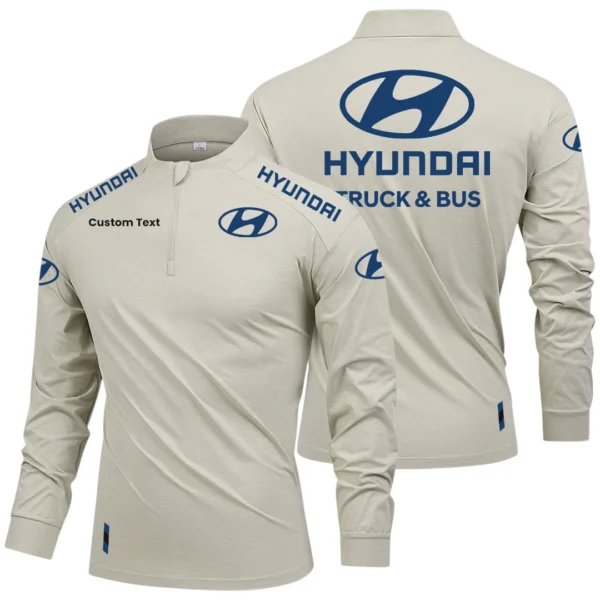 Hyundai Truck Limited 2025 Long Sleeve Shirt, Stand Collar Quarter Zip-up Custom Name HIDI090425Y49LMT05HDT