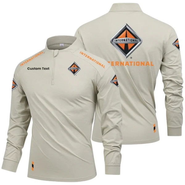 International Trucks Limited 2025 Long Sleeve Shirt, Stand Collar Quarter Zip-up Custom Name HIDI090425Y49LMT05INT