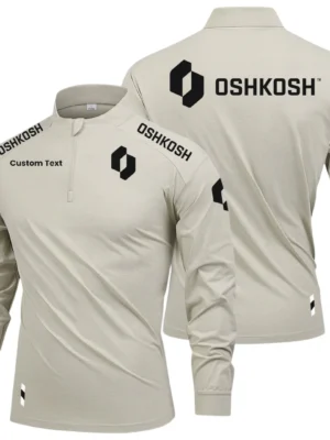Oshkosh Limited 2025 Long Sleeve Shirt, Stand Collar Quarter Zip-up Custom Name HIDI090425Y49LMT05OSC