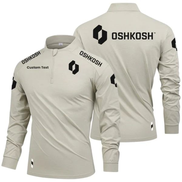Oshkosh Limited 2025 Long Sleeve Shirt, Stand Collar Quarter Zip-up Custom Name HIDI090425Y49LMT05OSC