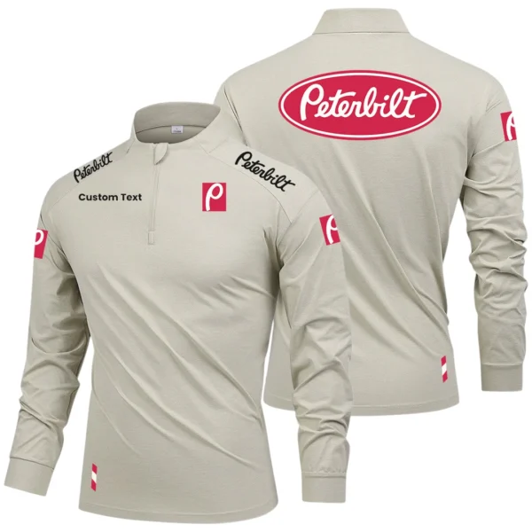 Peterbilt Limited 2025 Long Sleeve Shirt, Stand Collar Quarter Zip-up Custom Name HIDI090425Y49LMT05PET