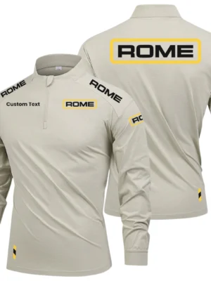 Rome Plow Limited 2025 Long Sleeve Shirt, Stand Collar Quarter Zip-up Custom Name HIDI090425Y49LMT05RMP