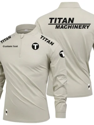 Titan Machinery Limited 2025 Long Sleeve Shirt, Stand Collar Quarter Zip-up Custom Name HIDI090425Y49LMT05TIM