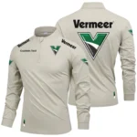 Vermeer Limited 2025 Long Sleeve Shirt, Stand Collar Quarter Zip-up Custom Name HIDI090425Y49LMT05VER