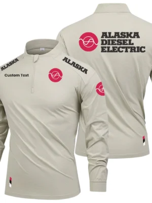 Alaska Diesel Electric Limited 2025 Long Sleeve Shirt, Stand Collar Quarter Zip-up Custom Name HIDI100425Y49LMT05ADE