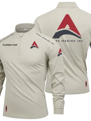Apex Marine Limited 2025 Long Sleeve Shirt, Stand Collar Quarter Zip-up Custom Name HIDI100425Y49LMT05APM