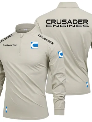 Crusader Engines Limited 2025 Long Sleeve Shirt, Stand Collar Quarter Zip-up Custom Name HIDI100425Y49LMT05CRE