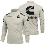 Cummins Marine Limited 2025 Long Sleeve Shirt, Stand Collar Quarter Zip-up Custom Name HIDI100425Y49LMT05CUM