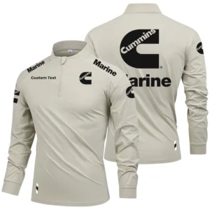 Cummins Marine Limited 2025 Long Sleeve Shirt, Stand Collar Quarter Zip-up Custom Name HIDI100425Y49LMT05CUM