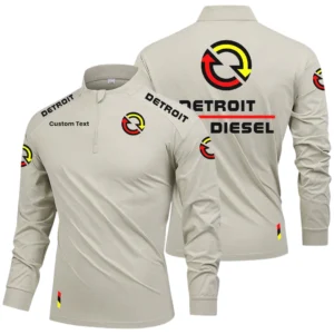 Detroit Diesel Limited 2025 Long Sleeve Shirt, Stand Collar Quarter Zip-up Custom Name HIDI100425Y49LMT05DED