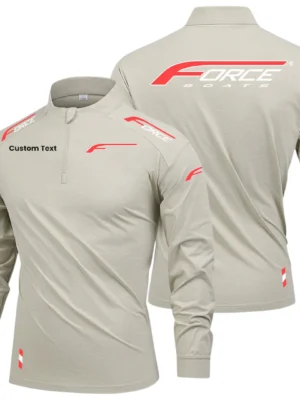 Force Boats Limited 2025 Long Sleeve Shirt, Stand Collar Quarter Zip-up Custom Name HIDI100425Y49LMT05FOB