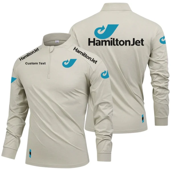HamiltonJet Limited 2025 Long Sleeve Shirt, Stand Collar Quarter Zip-up Custom Name HIDI100425Y49LMT05HAJ