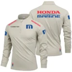 Honda Marine Limited 2025 Long Sleeve Shirt, Stand Collar Quarter Zip-up Custom Name HIDI100425Y49LMT05HOM
