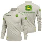 John Deere Marine Limited 2025 Long Sleeve Shirt, Stand Collar Quarter Zip-up Custom Name HIDI100425Y49LMT05JDM