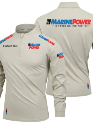 Marine Power Limited 2025 Long Sleeve Shirt, Stand Collar Quarter Zip-up Custom Name HIDI100425Y49LMT05MAP