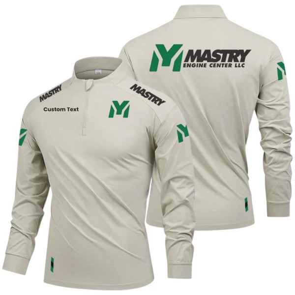 Mastry Engine Center Limited 2025 Long Sleeve Shirt, Stand Collar Quarter Zip-up Custom Name HIDI100425Y49LMT05MEC