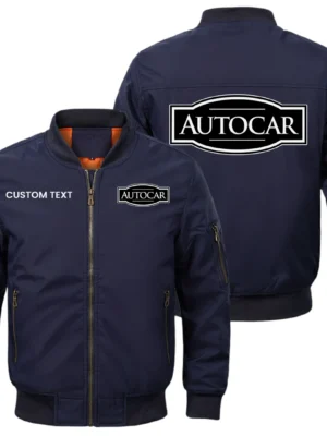 Autocar Truck Exclusive Logo Men Bomber Jacket Windproof Coat Multi Pockets, Custom Name HIDI010425Y51BJ2ACT