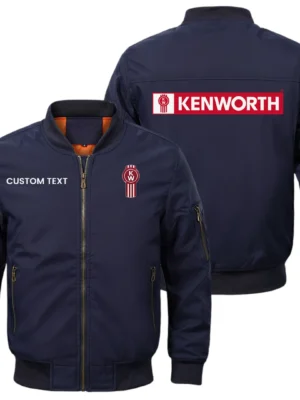 Kenworth Truck Exclusive Logo Men Bomber Jacket Windproof Coat Multi Pockets, Custom Name HIDI010425Y51BJ2KET