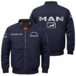 MAN Truck & Bus Exclusive Logo Men Bomber Jacket Windproof Coat Multi Pockets, Custom Name HIDI010425Y51BJ2MAN