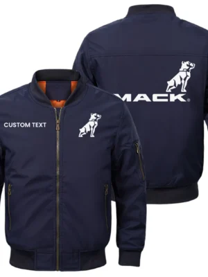 Mack Trucks Exclusive Logo Men Bomber Jacket Windproof Coat Multi Pockets, Custom Name HIDI010425Y51BJ2MAT