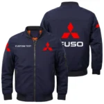 Mitsubishi Fuso Exclusive Logo Men Bomber Jacket Windproof Coat Multi Pockets, Custom Name HIDI010425Y51BJ2MSF