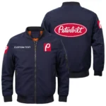 Peterbilt Exclusive Logo Men Bomber Jacket Windproof Coat Multi Pockets, Custom Name HIDI010425Y51BJ2PEM