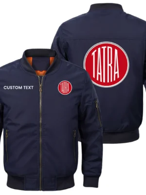 Tatra Trucks Exclusive Logo Men Bomber Jacket Windproof Coat Multi Pockets, Custom Name HIDI010425Y51BJ2TAT