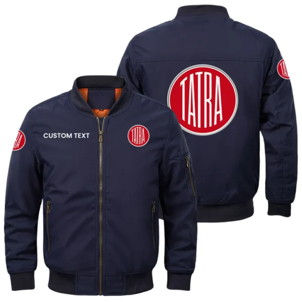 Tatra Trucks Exclusive Logo Men Bomber Jacket Windproof Coat Multi Pockets, Custom Name HIDI010425Y51BJ2TAT