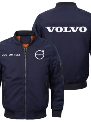 Volvo Trucks Exclusive Logo Men Bomber Jacket Windproof Coat Multi Pockets, Custom Name HIDI010425Y51BJ2VVT