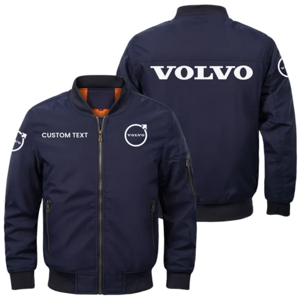 Volvo Trucks Exclusive Logo Men Bomber Jacket Windproof Coat Multi Pockets, Custom Name HIDI010425Y51BJ2VVT