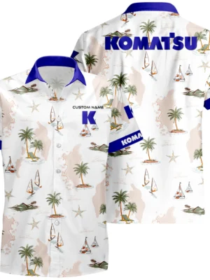 Komatsu Hawaiian Shirt x T-Shirt Full Set Limited 2025 All Over Print, Custom Name HIDI150425Y7HWLS3KOA